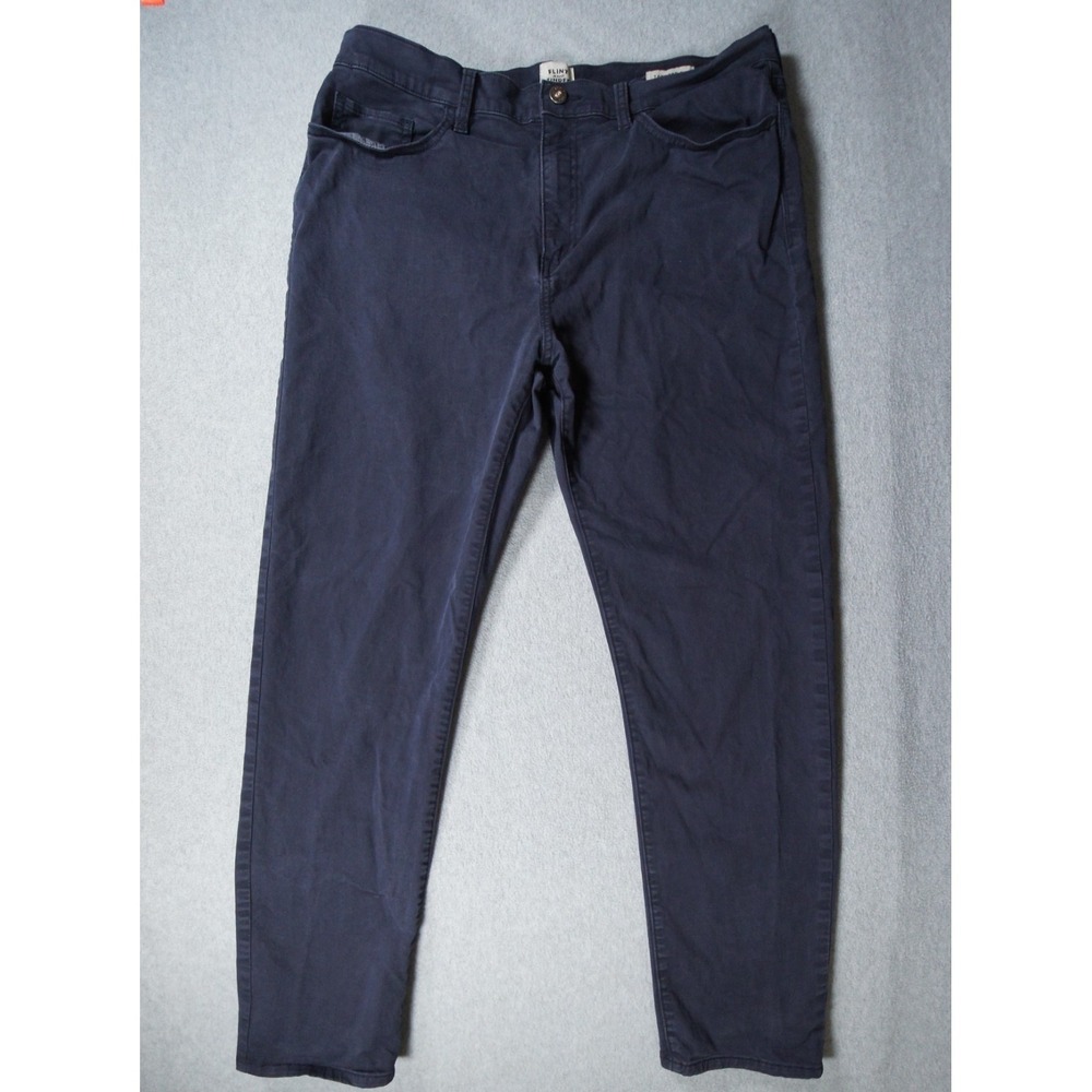 Flint and Tinder Pants Mens 34x30 Blue Chino Tapered Fit Stretch Casual Adult